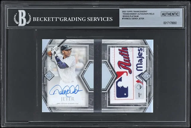 2023 Topps Derek Jeter Transcendent Autograph Relic Book #TARBC-DJ card image