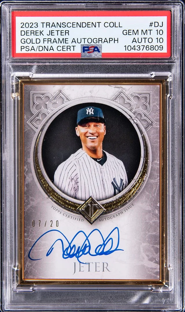 2023 Topps Derek Jeter Transcendent Collection Gold Frame Autograph #TCA-DJ card image