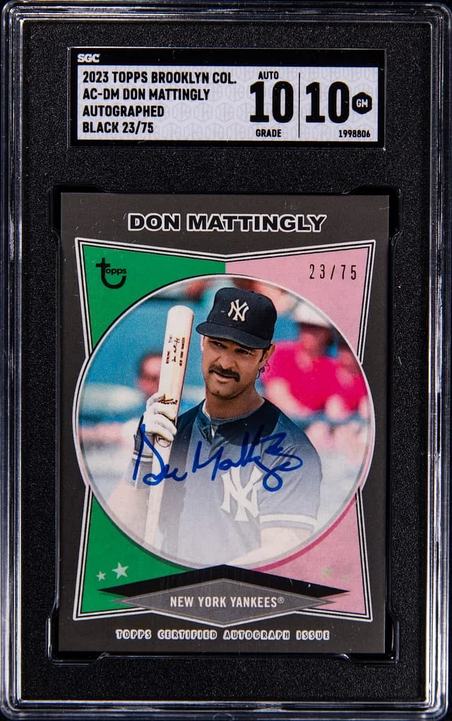 2023 Topps Don Mattingly Brooklyn Collection Autograph Black #AC-DM card image