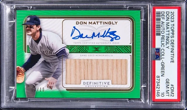 2023 Topps Don Mattingly Definitive Definitive Autograph Relic Collection-Green #DM2 card image