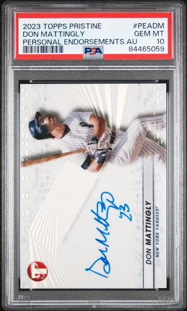 2023 Topps Don Mattingly Pristine Pristine Personal Endorsements Autograph #PEADM card image