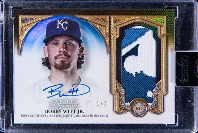 2023 Topps Dynasty Bobby Witt Jr. Autographed Patches Gold #DAP-BW2 card image