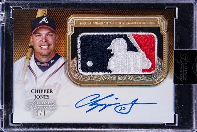 2023 Topps Dynasty Chipper Jones Autographed MLB Silhouetted Batter Logo #AMLP-CJ card image