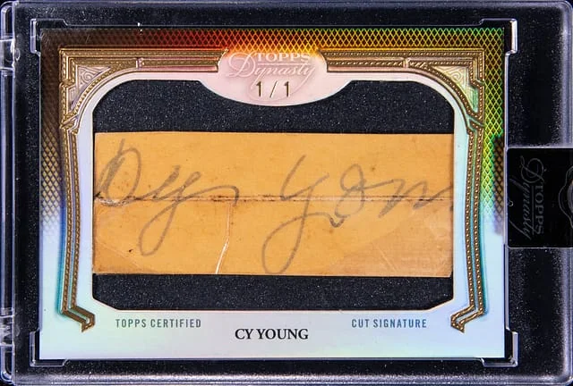 2023 Topps Dynasty Cy Young Cut Signature #CS-CY card image