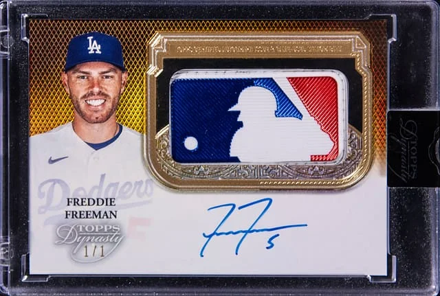 2023 Topps Dynasty Freddie Freeman Autographed MLB Silhouetted Batter Logo #AMLP-FF card image