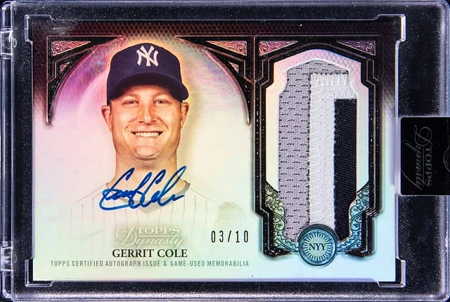 2023 Topps Dynasty Gerrit Cole Autograph Patch #DAP-GC5 card image