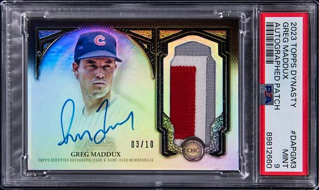 2023 Topps Dynasty Greg Maddux Autographed Patch #DAP-GM3 card image