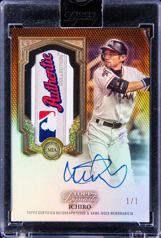 2023 Topps Dynasty Ichiro Autographed Patch Design B Gold #DAPB-11 card image
