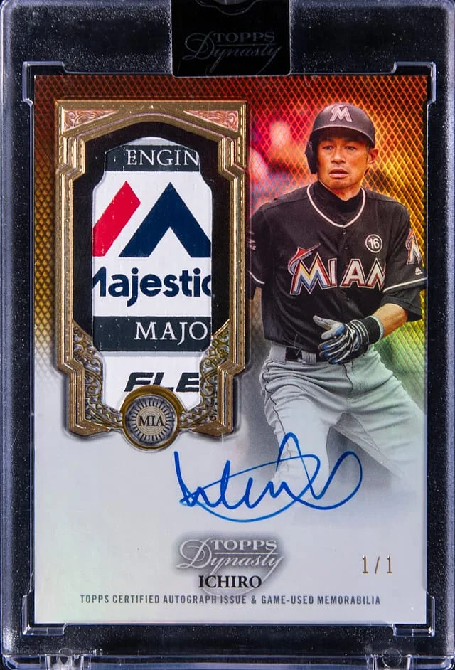 2023 Topps Dynasty Ichiro Autographed Patch Design Variation Gold #DAPB-I2 card image