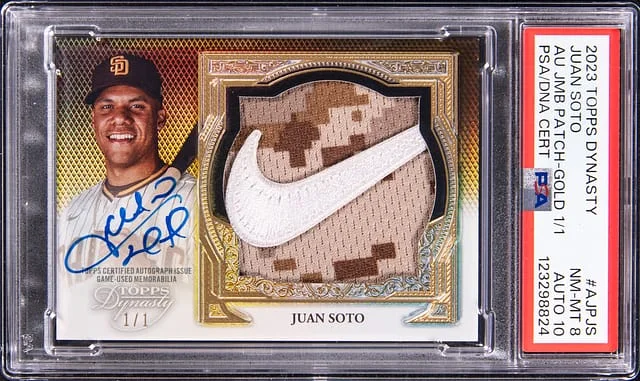 2023 Topps Dynasty Juan Soto Autographed Jumbo Patch #AJP-JS card image