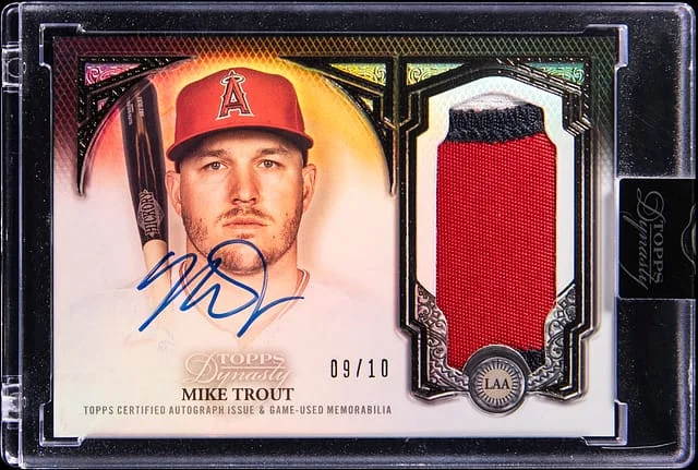 2023 Topps Dynasty Mike Trout Dynastic Data #DAP-MT1 card image
