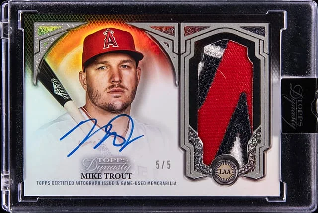 2023 Topps Dynasty Mike Trout Autograph Patch #DAP-MT2 card image