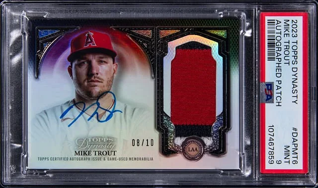 2023 Topps Dynasty Mike Trout Autographed Patch #DAP-MT6 card image