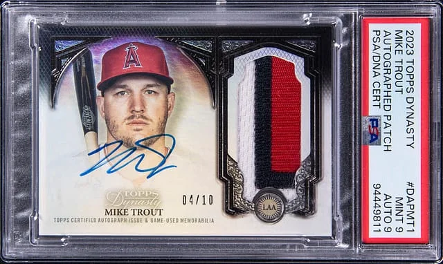 2023 Topps Dynasty Mike Trout Autographed Patch #DAPMT1 card image