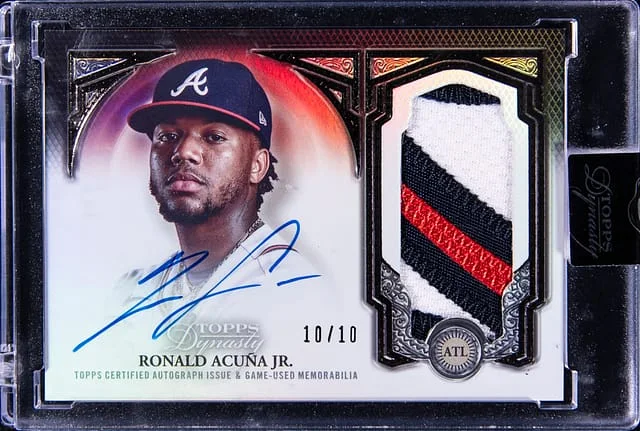 2023 Topps Dynasty Ronald Acuna Jr. Autographed Patch #DAP-RA6 card image