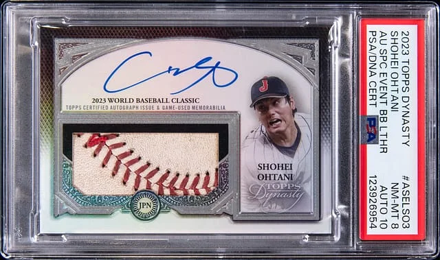 2023 Topps Dynasty Shohei Ohtani Autograph WBC Special Event Baseball Leather #ASEL-SO3 card image