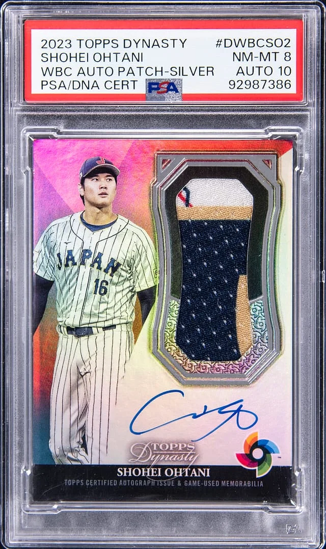2023 Topps Dynasty Shohei Ohtani WBC Autograph Patch Silver #DWBC-SO2 card image