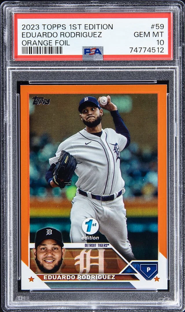 2023 Topps Eduardo Rodriguez 1st Edition Orange Foil #59 card image