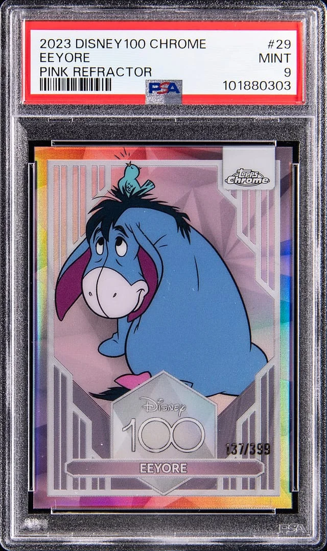 2023 Topps Eeyore Disney100 Chrome Pink Refractor #29 card image