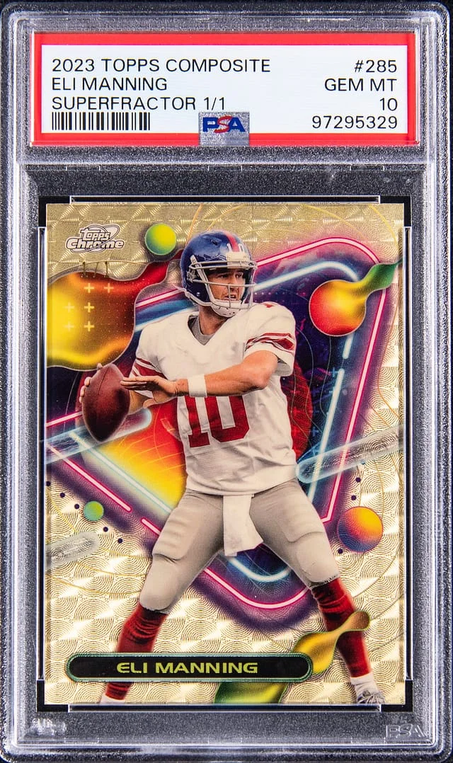 2023 Topps Eli Manning Composite SuperFractor #285 card image