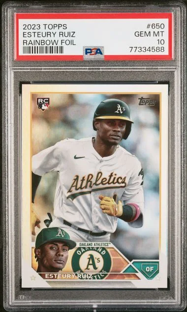 2023 Topps Esteury Ruiz Rainbow Foil #650 card image