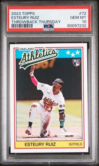 2023 Topps Esteury Ruiz Throwback Thursday #72 card image