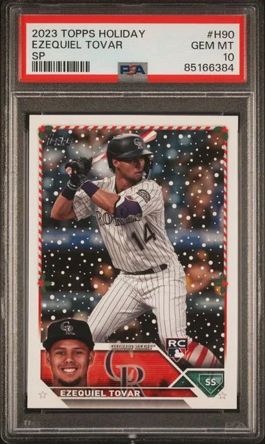 2023 Topps Ezequiel Tovar Holiday SP #H90 card image