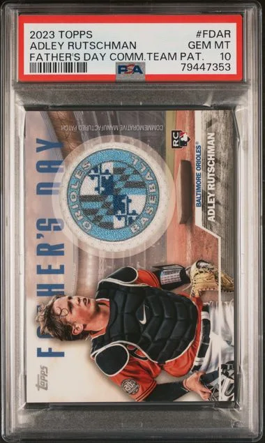 2023 Topps Father's Day Commemorative Team Patch Fdar Adley Rutschman #no-number card image