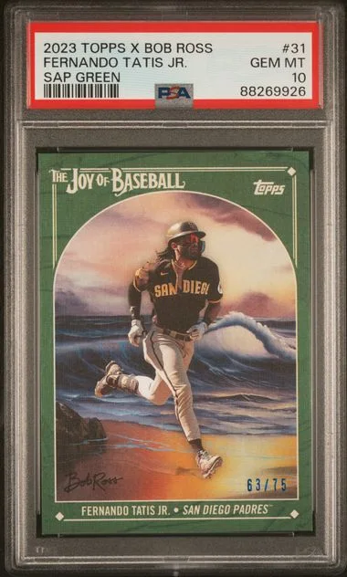 2023 Topps Fernando Tatis Jr. X Bob Ross The Joy Of Baseball Sap Green #31 card image