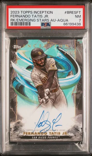 2023 Topps Fernando Tatis Jr. Inception & Emerging Stars Autographs Aqua #BRES-FT card image