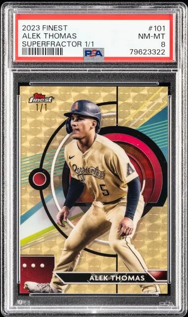 2023 Topps Finest 101 Alek Thomas Superfractor #1/1 card image