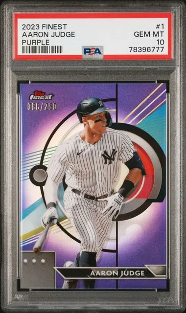 2023 Topps Finest Aaron Judge Red #1 card image