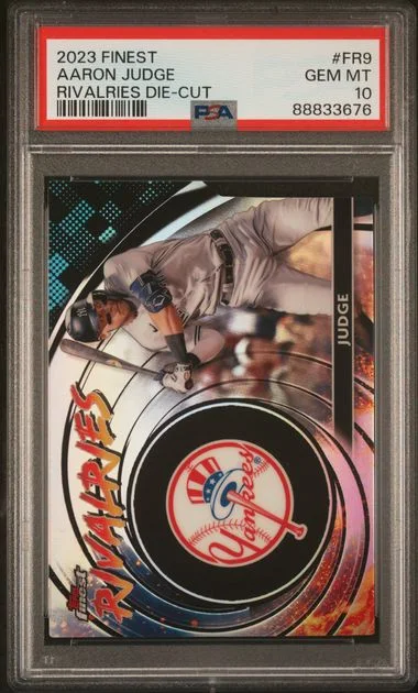 2023 Topps Finest Aaron Judge Finest Rivalries Die-Cut #FR9 card image