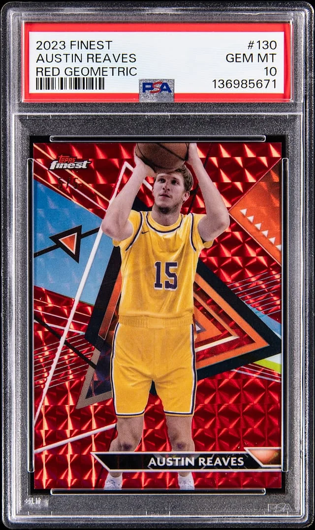 2023 Topps Finest Austin Reaves Red Geometric #130 card image