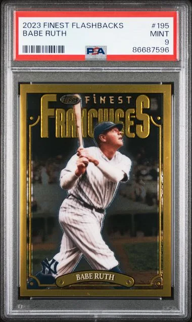 2023 Topps Finest Babe Ruth Flashbacks #195 card image