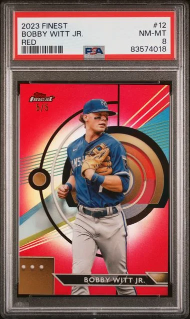 2023 Topps Finest Bobby Witt Jr. Red #12 card image