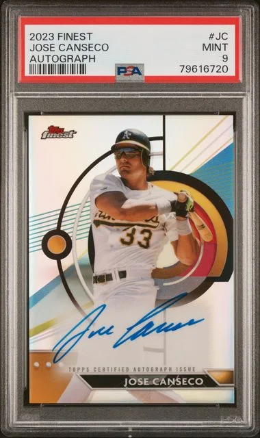 2023 Topps Finest Finest Autographs Jc Jose Canseco #no-number card image