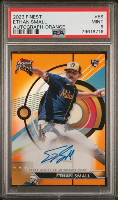 2023 Topps Finest Finest Autographs Orange Es Ethan Small #no-number card image
