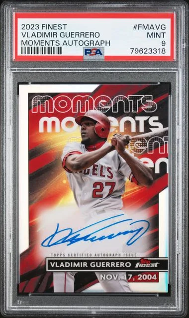 2023 Topps Finest Finest Moments Autographs Fmavg Vladimir Guerrero #no-number card image