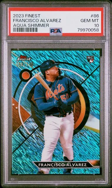 2023 Topps Finest Francisco Alvarez Aqua Shimmer #86 card image