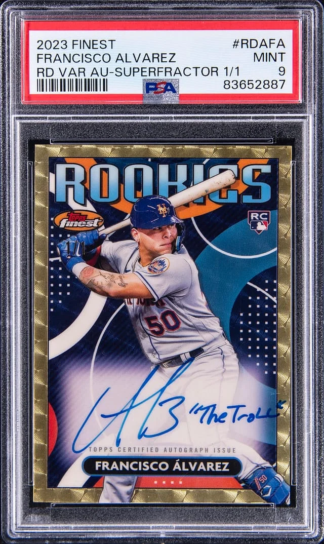 2023 Topps Finest Francisco Alvarez Rookies Design Variation Autographs SuperFractor #RDA-FA card image