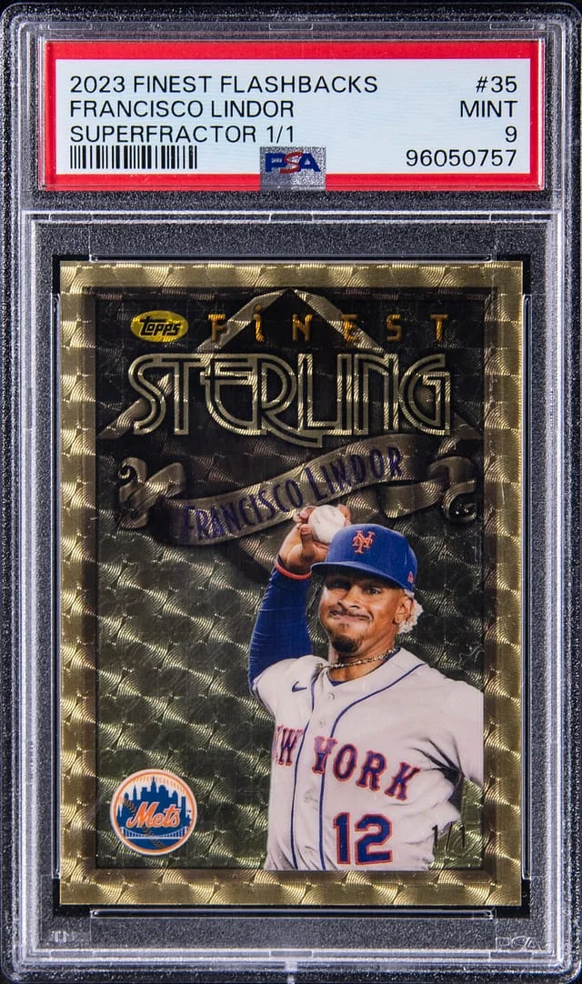 2023 Topps Finest Francisco Lindor Flashbacks Superfractor #35 card image