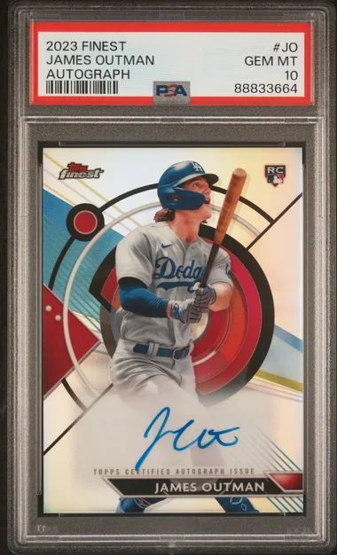 2023 Topps Finest James Outman Finest Autographs #JO card image