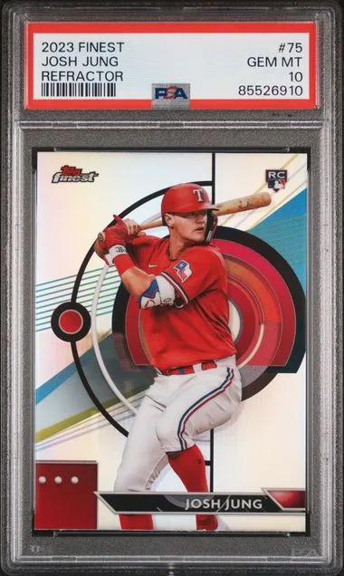 2023 Topps Finest Josh Jung Refractor #75 card image