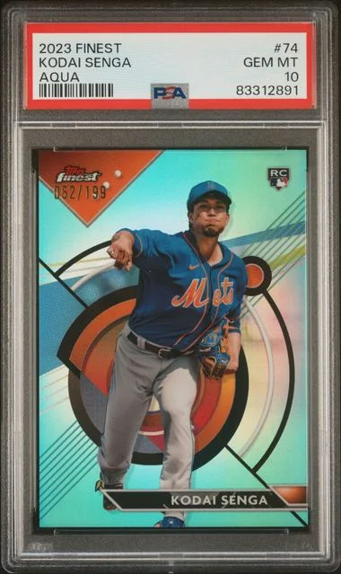2023 Topps Finest Kodai Senga Aqua #74 card image