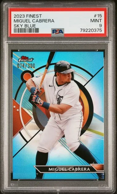2023 Topps Finest Miguel Cabrera Gold Mini Diamond #15 card image