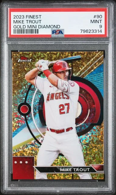 2023 Topps Finest Mike Trout Refractor #90 card image