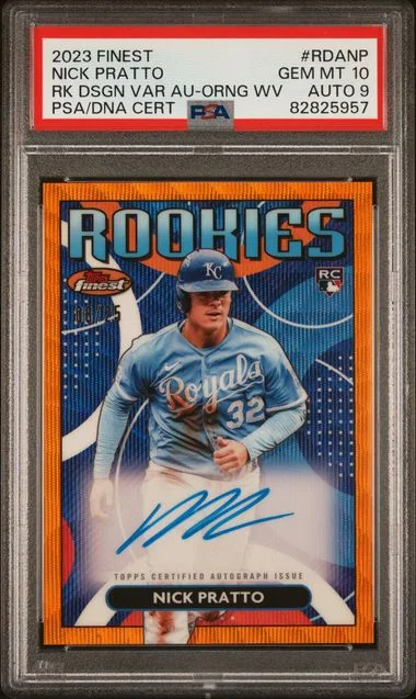 2023 Topps Finest Nick Pratto Rookies Design Variation Autographs Red #RDA-NP card image
