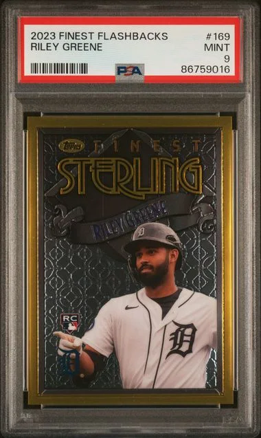 2023 Topps Finest Riley Greene Flashbacks #169 card image