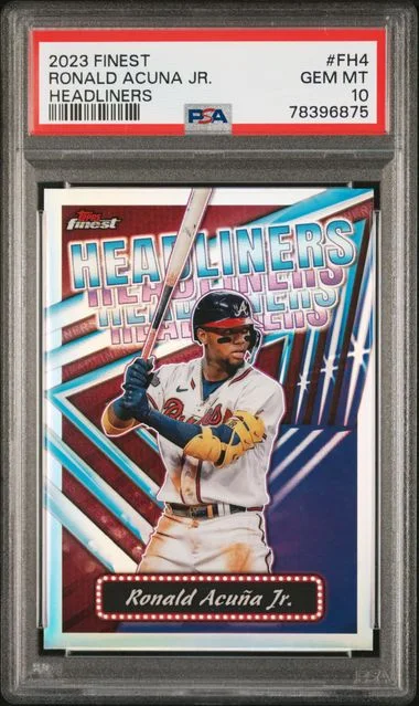 2023 Topps Finest Ronald Acuna Jr. Finest Headliners #FH4 card image
